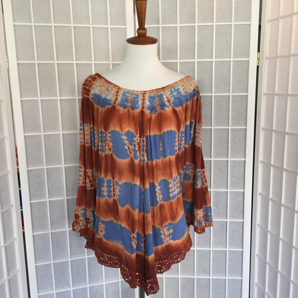 Fashion Fuse Boho Tie Dye Tunic Top